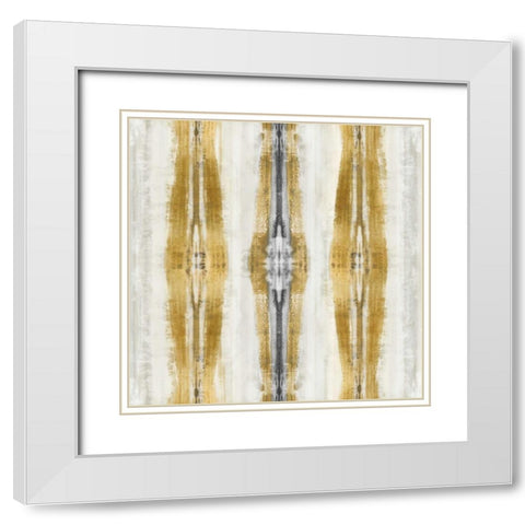 Emminent in Gold II White Modern Wood Framed Art Print with Double Matting by Roberts, Ellie