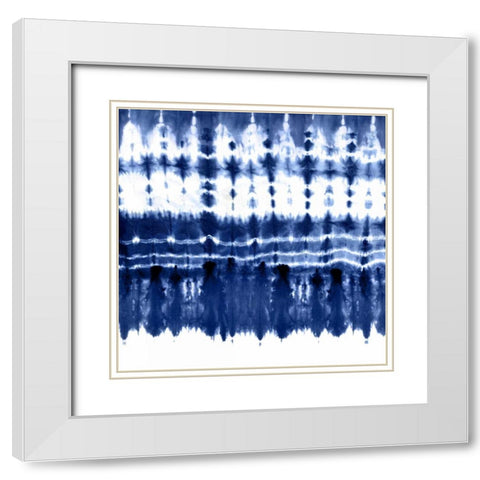 Shibori I White Modern Wood Framed Art Print with Double Matting by Roberts, Ellie