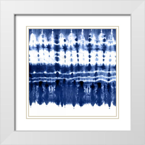 Shibori I White Modern Wood Framed Art Print with Double Matting by Roberts, Ellie