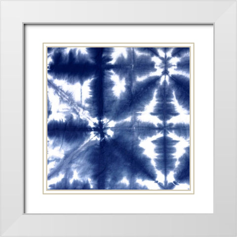 Shibori II White Modern Wood Framed Art Print with Double Matting by Roberts, Ellie