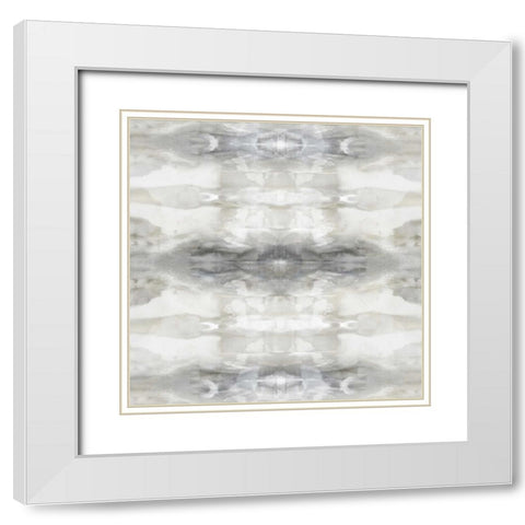 Balance White Modern Wood Framed Art Print with Double Matting by Roberts, Ellie