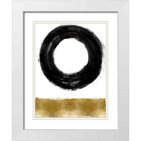 Gravitate I White Modern Wood Framed Art Print with Double Matting by Roberts, Ellie