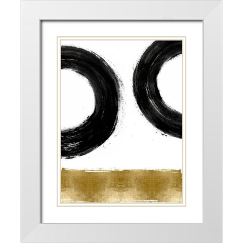 Gravitate II White Modern Wood Framed Art Print with Double Matting by Roberts, Ellie