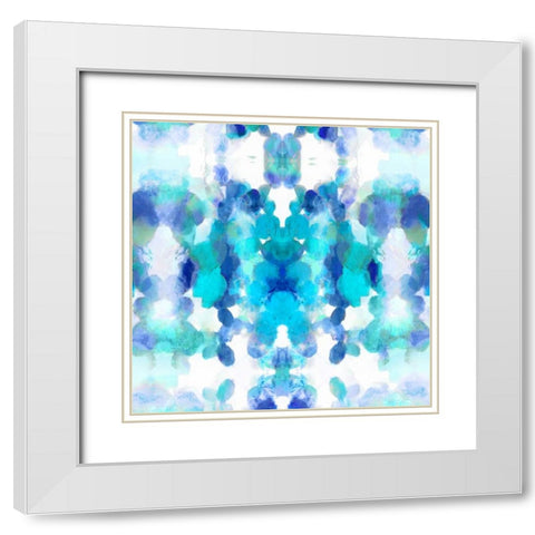 Focal Point Blue White Modern Wood Framed Art Print with Double Matting by Blake, Madeline