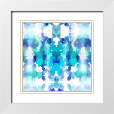 Focal Point Blue White Modern Wood Framed Art Print with Double Matting by Blake, Madeline