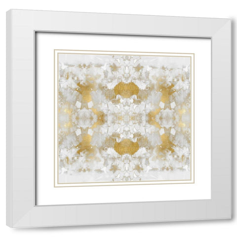 Resonate in Gold II White Modern Wood Framed Art Print with Double Matting by Blake, Madeline