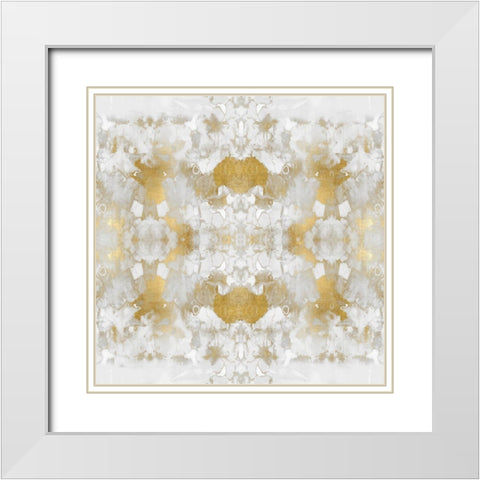 Resonate in Gold II White Modern Wood Framed Art Print with Double Matting by Blake, Madeline