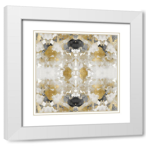 Resonate in Gold III White Modern Wood Framed Art Print with Double Matting by Blake, Madeline