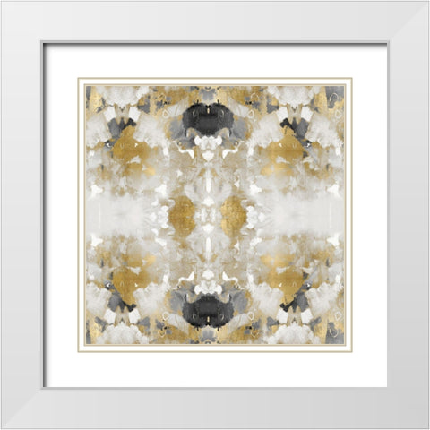 Resonate in Gold III White Modern Wood Framed Art Print with Double Matting by Blake, Madeline