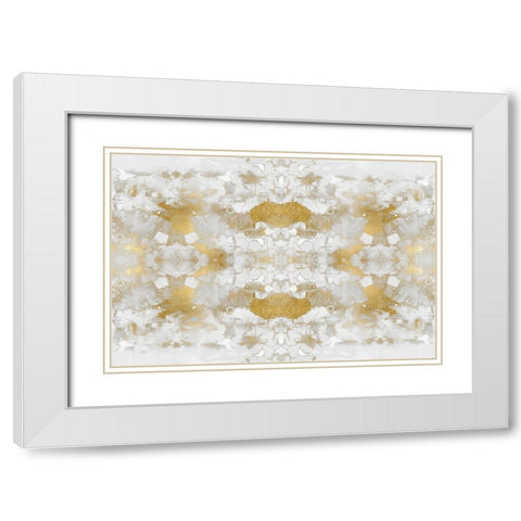 Reflections in Gold IV White Modern Wood Framed Art Print with Double Matting by Blake, Madeline