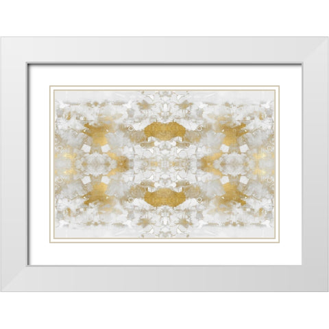 Reflections in Gold IV White Modern Wood Framed Art Print with Double Matting by Blake, Madeline