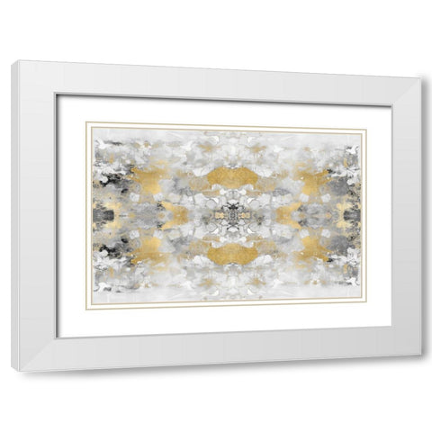 Reflections in Gold VI White Modern Wood Framed Art Print with Double Matting by Blake, Madeline