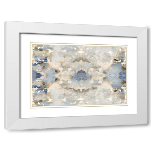 Harmony Blue and Brown II White Modern Wood Framed Art Print with Double Matting by Blake, Madeline