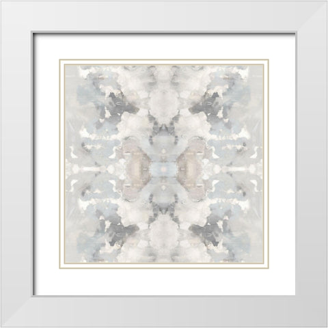 Harmony Gray III White Modern Wood Framed Art Print with Double Matting by Blake, Madeline