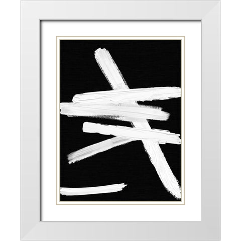 Crossroads White and Black II White Modern Wood Framed Art Print with Double Matting by Roberts, Ellie