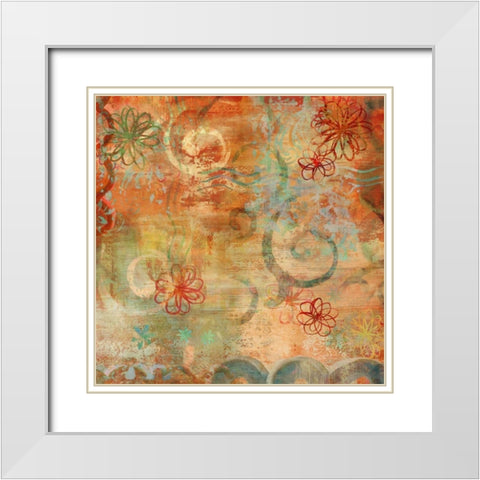 Happy Days II White Modern Wood Framed Art Print with Double Matting by Dunn, Emily