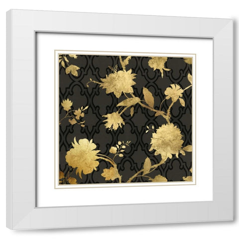 Golden Silhouette III White Modern Wood Framed Art Print with Double Matting by Lange, Erin