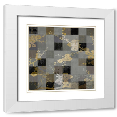 Blossoms Reflections II White Modern Wood Framed Art Print with Double Matting by Lange, Erin