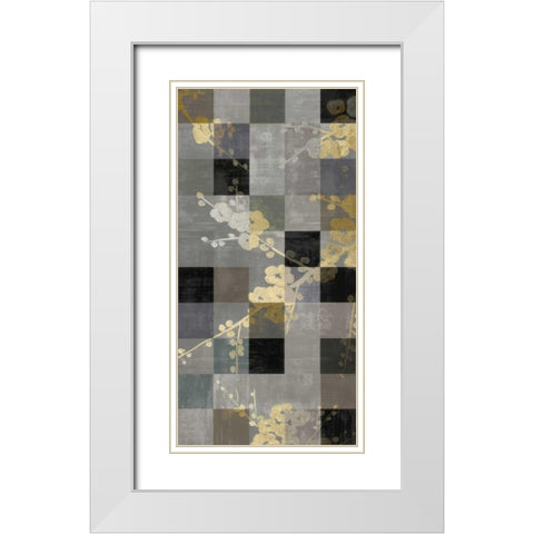 Blossom Panel II White Modern Wood Framed Art Print with Double Matting by Lange, Erin
