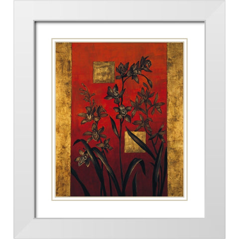 Evening Silhouette I White Modern Wood Framed Art Print with Double Matting by Lange, Erin