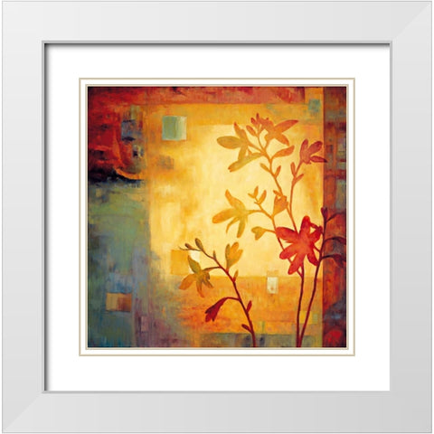 Renewal II White Modern Wood Framed Art Print with Double Matting by Lange, Erin