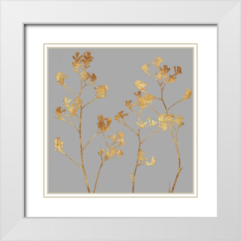 Gold at Dusk II White Modern Wood Framed Art Print with Double Matting by Lange, Erin