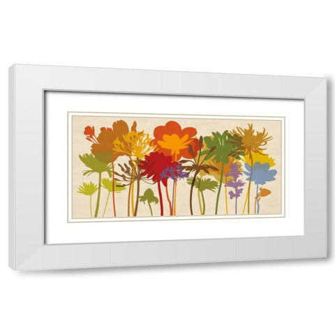 Brilliant Bloom White Modern Wood Framed Art Print with Double Matting by Lange, Erin