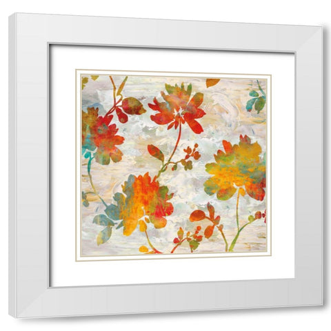 Garden View I White Modern Wood Framed Art Print with Double Matting by Lange, Erin