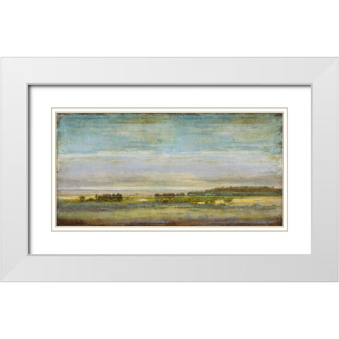 Big Sky Vista White Modern Wood Framed Art Print with Double Matting by Turner, Eric