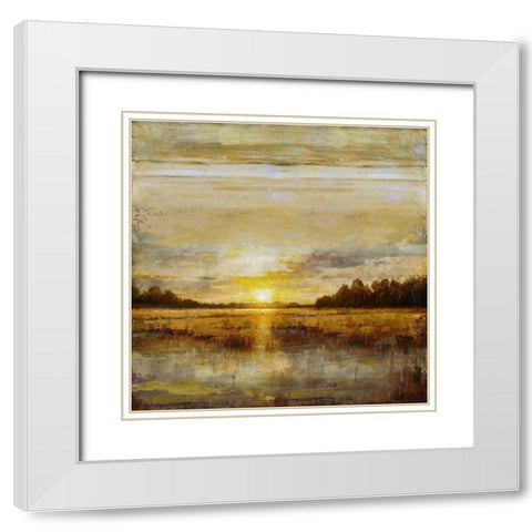Break of Dawn White Modern Wood Framed Art Print with Double Matting by Turner, Eric