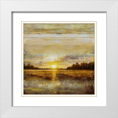 Break of Dawn White Modern Wood Framed Art Print with Double Matting by Turner, Eric