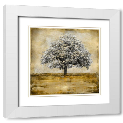 Stately - Gold White Modern Wood Framed Art Print with Double Matting by Turner, Eric