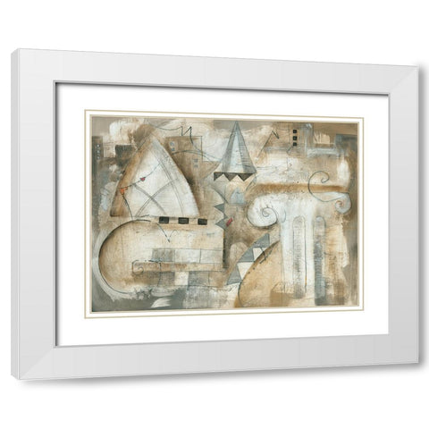 Alba White Modern Wood Framed Art Print with Double Matting by Waugh, Eric
