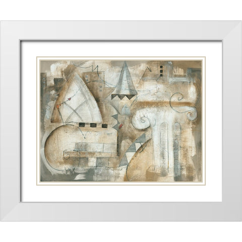 Alba White Modern Wood Framed Art Print with Double Matting by Waugh, Eric