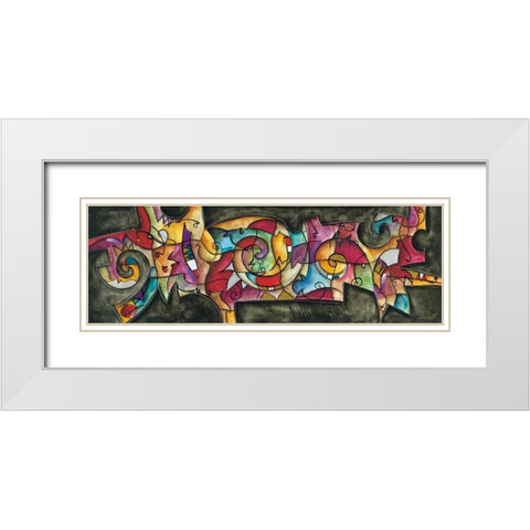 All Night Long White Modern Wood Framed Art Print with Double Matting by Waugh, Eric