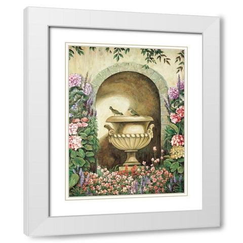 Garden Alcove II White Modern Wood Framed Art Print with Double Matting by Wright, Elizabeth