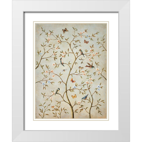 Le Printemp I White Modern Wood Framed Art Print with Double Matting by Bouchardeau, Frances