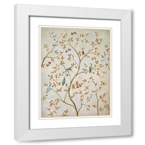 Le Printemp II White Modern Wood Framed Art Print with Double Matting by Bouchardeau, Frances