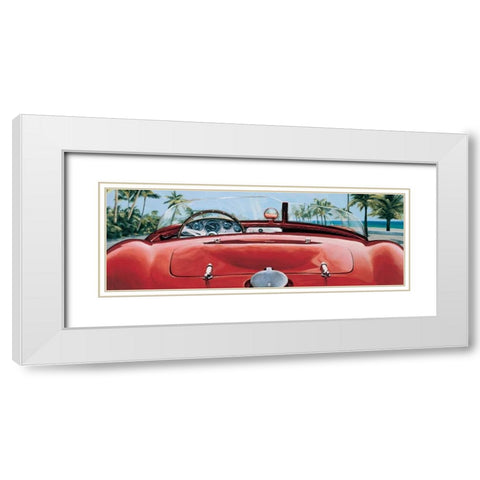 Granturismo White Modern Wood Framed Art Print with Double Matting by Brook, Francis