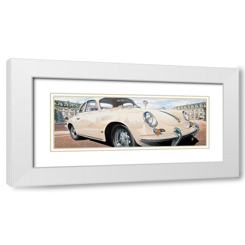 Sport White White Modern Wood Framed Art Print with Double Matting by Brook, Francis