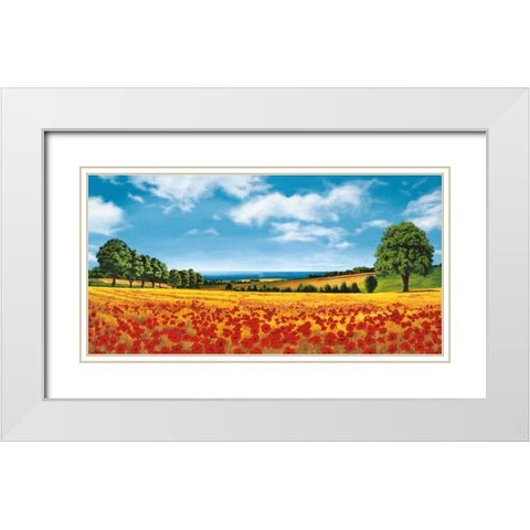 Prospettive sul mare White Modern Wood Framed Art Print with Double Matting by Arnolfi, Giorgio