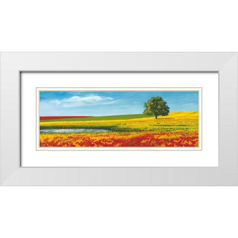 Era d estate White Modern Wood Framed Art Print with Double Matting by Arnolfi, Giorgio