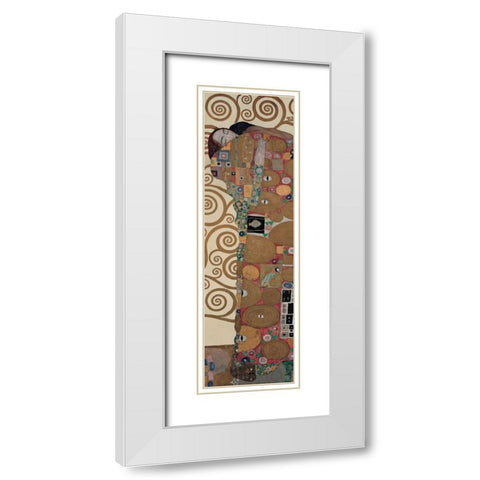 Fulfillment White Modern Wood Framed Art Print with Double Matting by Klimt, Gustav