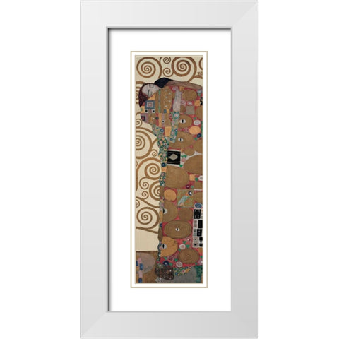 Fulfillment White Modern Wood Framed Art Print with Double Matting by Klimt, Gustav