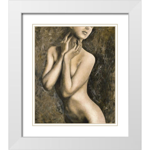Femminilita II White Modern Wood Framed Art Print with Double Matting by Mariani, Giorgio