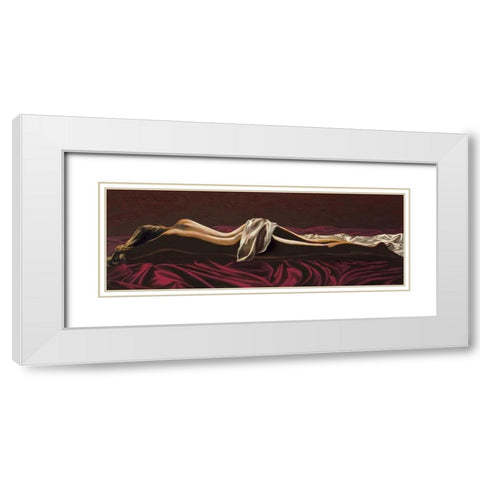 Incanto notturno White Modern Wood Framed Art Print with Double Matting by Mariani, Giorgio