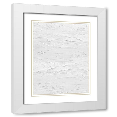 Textured on White I White Modern Wood Framed Art Print with Double Matting by Gordon, Sofia