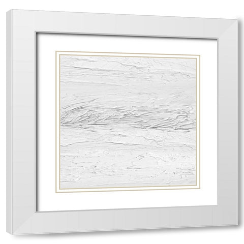 Textured on White III White Modern Wood Framed Art Print with Double Matting by Gordon, Sofia