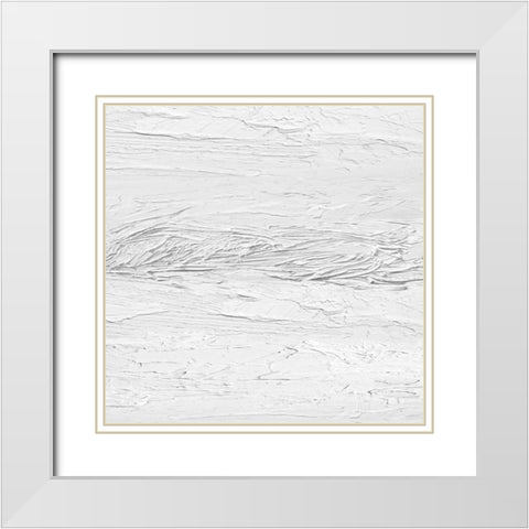 Textured on White III White Modern Wood Framed Art Print with Double Matting by Gordon, Sofia