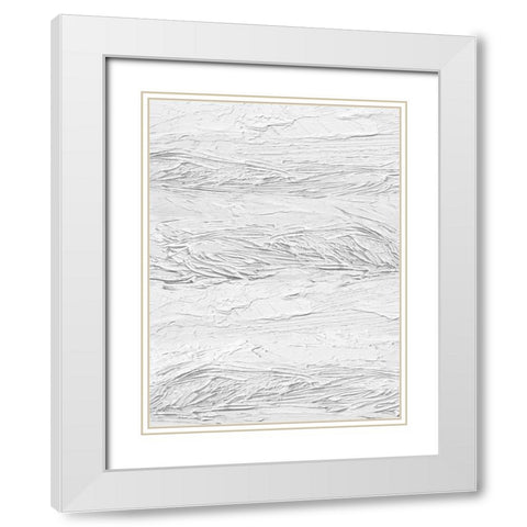 Textured on White IV White Modern Wood Framed Art Print with Double Matting by Gordon, Sofia
